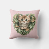 ウッドランドハート子猫コージー秋 クッション (裏面)