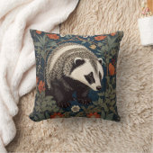 ウッドランドバッジャーウィリアムインスパイアモリス クッション (ブランケット)