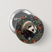 ウッドランドバッジャーウィリアムインスパイアモリス 缶バッジ (正面&裏面)