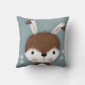 ウッドランドバニーポートレート クッション (裏面)