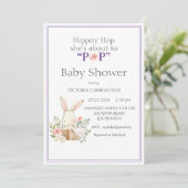 ウッドランドバニーラビットパープルモダン 招待状 (スタンド正面)