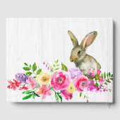 ウッドランドバニーラビットフローラベビーガールシャワー ゲストブック (裏面)