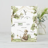 ウッドランドバニーラビット魚釣りバースデーパーティーInvite 招待状 (スタンド正面)