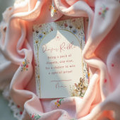 ウッドランドバニー魅力的ワイルドフラワーおむつラッフル エンクロージャーカード