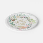 ウッドランドバラカップルズベビースプリンクル/シャワー ペーパープレート (アングル)
