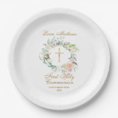 ウッドランドバラガーランドファースト聖餐式 ペーパープレート (正面)