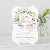 ウッドランドバラガーランドベビーシャワー/散水 招待状 (スタンド正面)