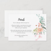 ウッドランドバラグリーン結婚リーフローラの詳細 エンクロージャーカード (正面/裏面)