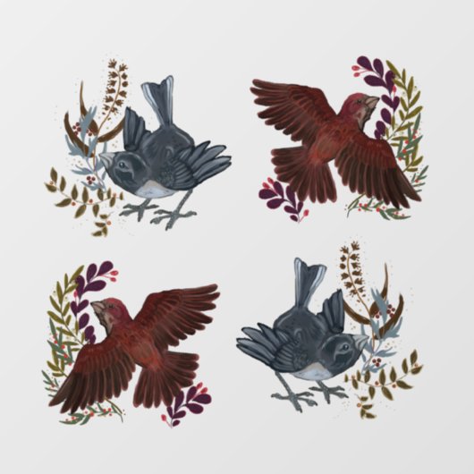 ウッドランドバーズホリデーウィンドウクリングス ウィンドウサイン (シート)