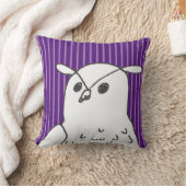 ウッドランドバードパープルキュートフクロウ クッション (ブランケット)