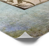 ウッドランドバード – ブルーバードのブランチフローラ ポスター (角)