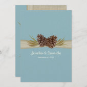 ウッドランドパインズブルー結婚ズ 招待状 (正面/裏面)