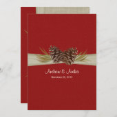 ウッドランドパインズレッド結婚ズ 招待状 (正面/裏面)
