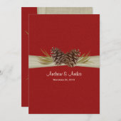 ウッドランドパインズレッド結婚ズ 招待状 (正面/裏面)