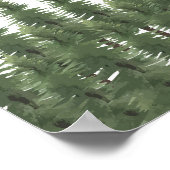 ウッドランドパインツリーウォールアートルームデコール ポスター (角)