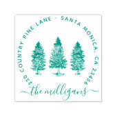 ウッドランドパインツリーズカーブネーム差出人住所 セルフインキングスタンプ (デザイン)
