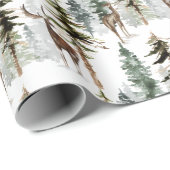 ウッドランドパインフォレストトナディアスタッグ&ドエディアー ラッピングペーパー (ロールコーナー)