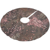 ウッドランドパイン&ソフトピンクベリーのホリデーパターン ブラッシュドポリエステルツリースカート (アングル)