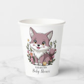 ウッドランドパステルウルフベビーシャワー 紙コップ (正面)