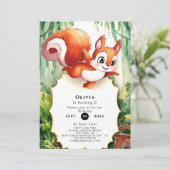 ウッドランドパステルリス誕生日 招待状 (スタンド正面)