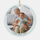 ウッドランドパス水彩画パーソナライズされた像 セラミックオーナメント (裏面)