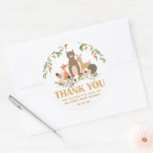 ウッドランドパーソナライズされたアニマルズ ラウンドシール (封筒)