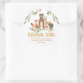 ウッドランドパーソナライズされたアニマルズ ラウンドシール (バッグ)