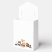 ウッドランドパーソナライズされたアニマルベビーガールシャワー フェイバーボックス (オープン)