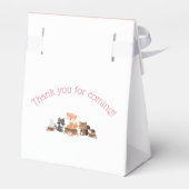 ウッドランドパーソナライズされたアニマルベビーガールシャワー フェイバーボックス (裏面サイド)