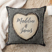 ウッドランドパーソナライズされたカップル名ピロー クッション (ブランケット)