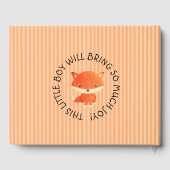 ウッドランドパーソナライズされたクリーチャー赤ちゃんシャワーブック ゲストブック (裏面)