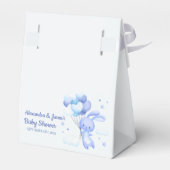 ウッドランドパーソナライズされたバニーベビーシャワー フェイバーボックス (裏面サイド)