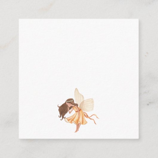 ウッドランドパーソナライズされた妖精フローラガールズギフト エンクロージャーカード (裏面)