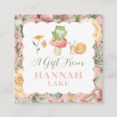 ウッドランドパーソナライズされた妖精フローラガールズギフト エンクロージャーカード (正面)