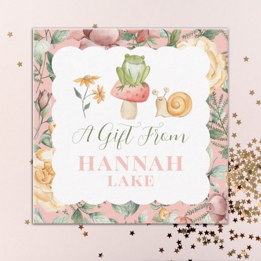 ウッドランドパーソナライズされた妖精フローラガールズギフト エンクロージャーカード