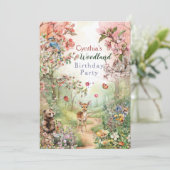 ウッドランドパーティの招待状 招待状 (スタンド正面)