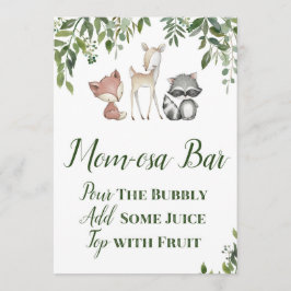 ウッドランドパーティーサイン – モモモザバーサイン5x7 招待状