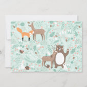 ウッドランドパーティーファースト誕生日招待状 招待状 (裏面)