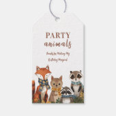 ウッドランドパーティー動物誕生日森林動物 ギフトタグ (正面)
