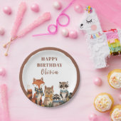 ウッドランドパーティー動物誕生日 | 森林動物 ペーパープレート (パーティー)