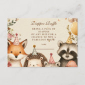 ウッドランドパーティー動物赤ちゃんシャワー エンクロージャーカード (正面)