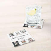 ウッドランドパーティー動物 スクエアペーパーコースター (インサイチュ)