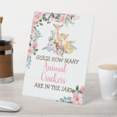 ウッドランドパーティー装飾女の子の赤ちゃんシャワーゲーム 台座サイン (インサイチュ)