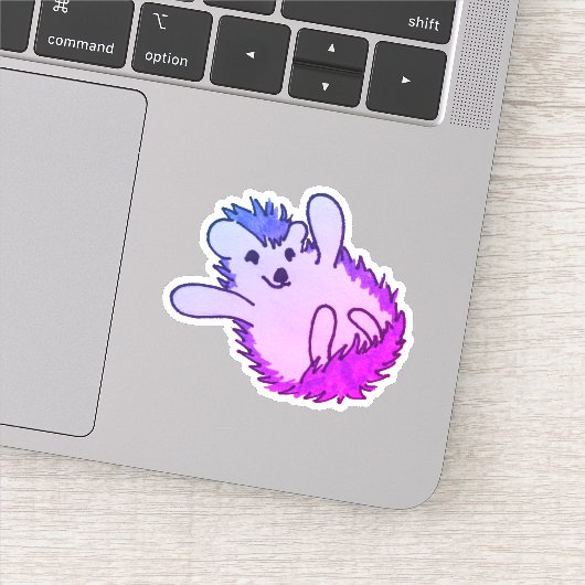 ウッドランドパープルカワイルハッピーヘッジホッグ シール (詳細)