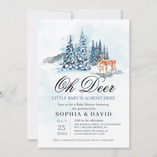 ウッドランドヒルズ オーディア ベイビーシャワー 招待状 (正面)