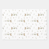 ウッドランドピクニック | フォレストアニマルベイビーシャワー ラッピングペーパーシート (正面2)