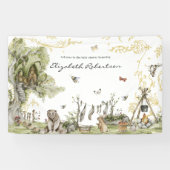 ウッドランドピクニック | フォレストベイビーシャワーのご案内 横断幕 (横)