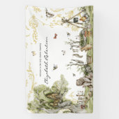 ウッドランドピクニック | フォレストベイビーシャワーのご案内 横断幕 (縦)