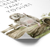 ウッドランドピクニック |森の最初の誕生日マイルストーン ポスター (角)