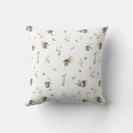 ウッドランドピクニック |森林動物の誕生統計 クッション (裏面)